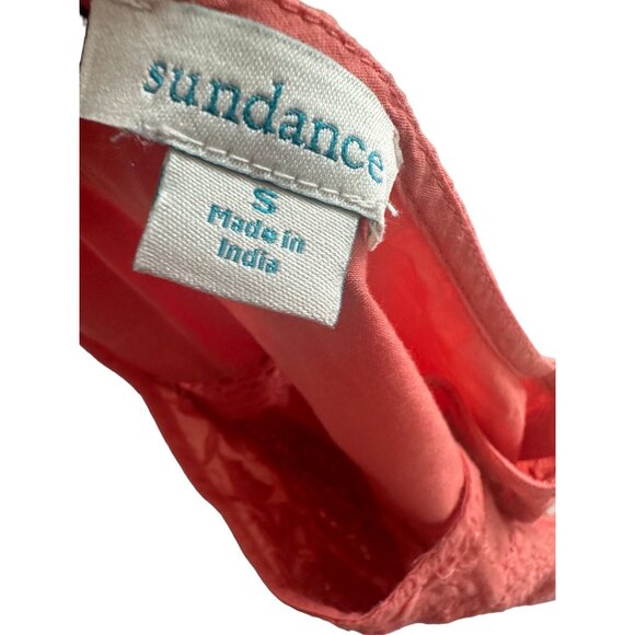 SUNDANCE Orange Embroidered Blouse Top Size Small - Picture 2 of 7